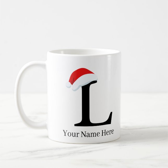 Caneca De Café Inicial da Mug Natal "L" (Esquerda)