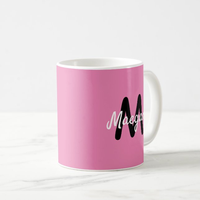Caneca De Café Inicial e Nome Mug (Frente Esquerda)
