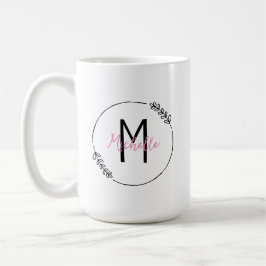 Caneca De Café Inicial Personalizada e Mug de Nome