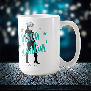 Caneca De Café Inicializa 'n Bling Disco Darlin' Teal ID925
