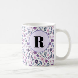 Caneca De Café Initial Floral Mugs