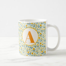 Caneca De Café Initial Floral Mugs
