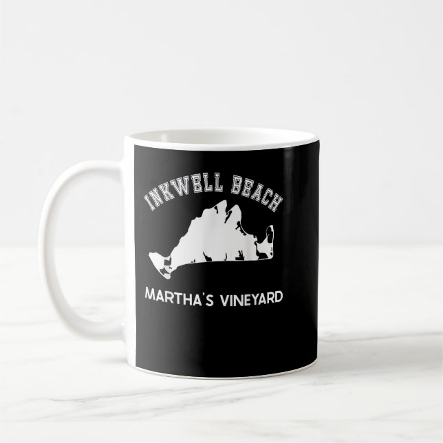 Caneca De Café Inkwell Beach, Oak Bluffs, Martha's Vineyard, MA V (Esquerda)
