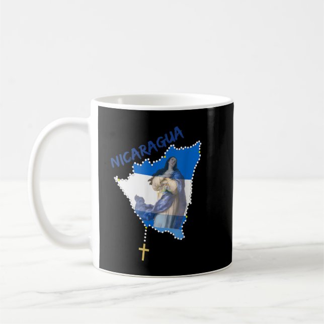 Caneca De Café Inmaculada Concepcion De Maria Nicaragua  Camiseta (Esquerda)