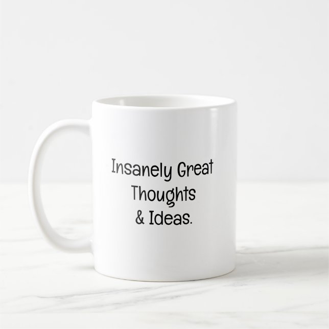 Caneca De Café Insanely Great Thoughts & Ideas (Esquerda)