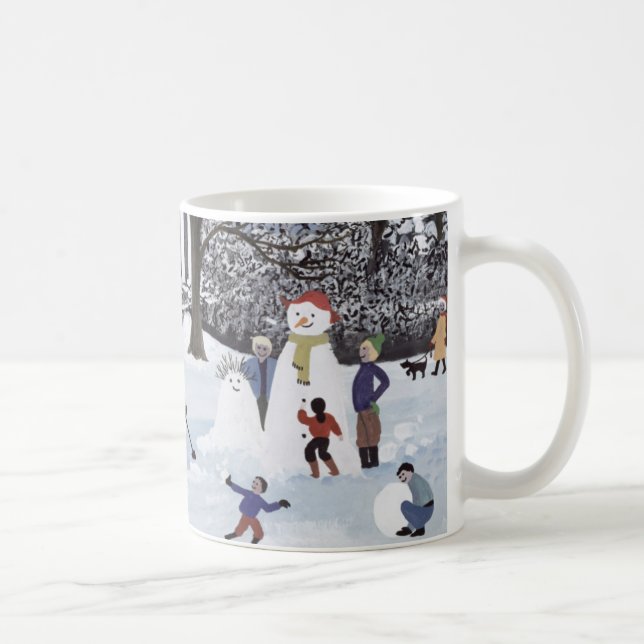Caneca De Café Insensatez da neve (Direita)