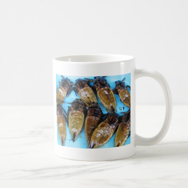 Caneca De Café Inseto De Água Gigante Fried (Maeng Daa) ... Comid (Direita)