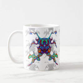 Caneca De Café Inseto de alienígena de caranguejo-guerreiro masca