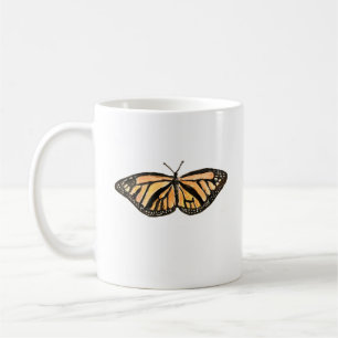 Caneca De Café Inseto de pintura de borboleta monarca