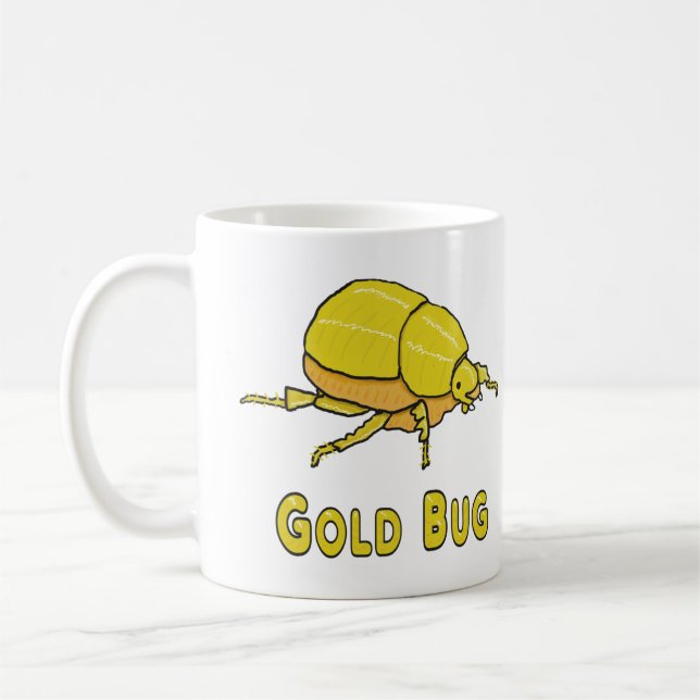 Caneca De Café Inseto Dourado (Esquerda)