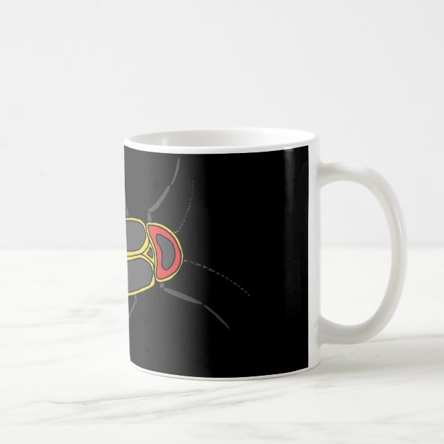 Caneca De Café inseto relâmpago aceso (Direita)