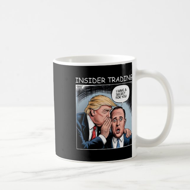 Caneca De Café Insider Trading Trump - Engraçado (Direita)