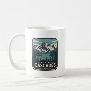 Caneca De Café Insígnia da Montanha do Parque Nacional North Casc