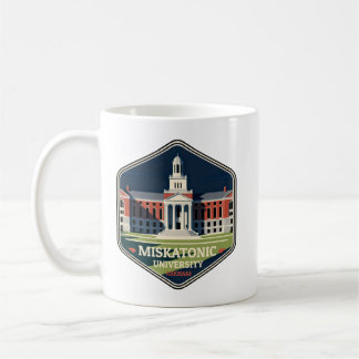 Caneca De Café Insígnia de Viagem Antiga da Universidade Miskaton