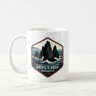 Caneca De Café Insignia de Viagem Antiga Devil’s Reef Innsmouth C