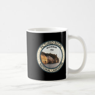 Caneca De Café Insígnia do Pictured Rocks National Lakeshore Mich