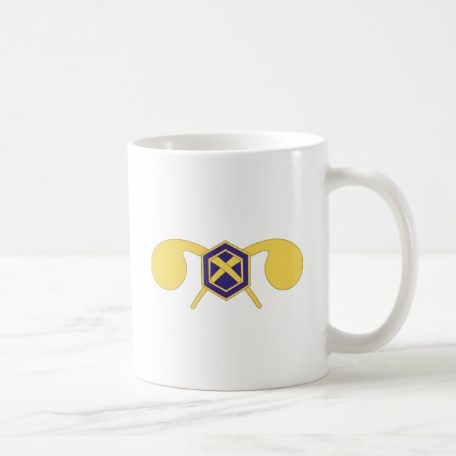 Caneca De Café Insígnias químicas do corpo do exército (Direita)
