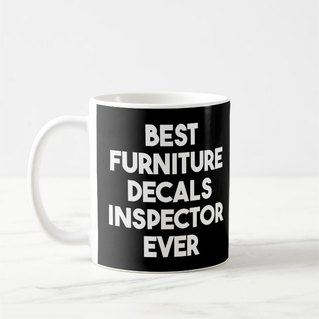 Caneca De Café Inspetor de decretos de Móveis Melhores Nunca (Esquerda)