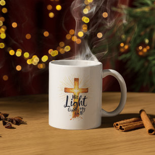 Caneca De Café Inspiração Cruze Sua Luz Guia Meu Caminho