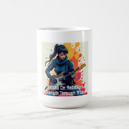 Caneca De Café Inspiração de Arte Guitarista de Ninja Personaliza