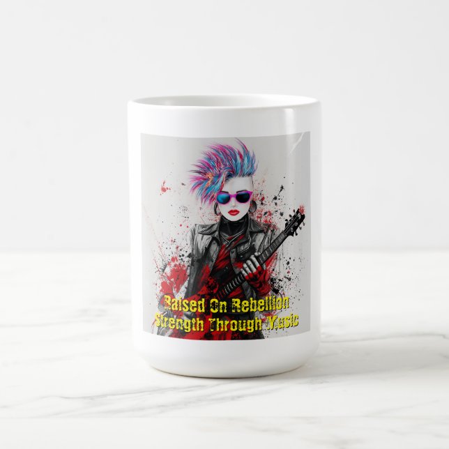 Caneca De Café Inspiração de Arte Guitarista Personalizável para  (Centro)