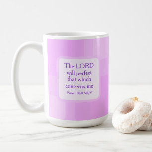 Caneca De Café Inspiração de fé bíblica Roxa-Luz