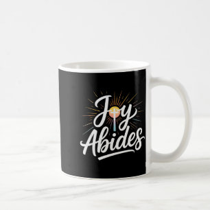 Caneca De Café Inspiração de Fé Cruz Cristã Alegria Permanece Rai