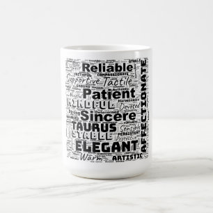 Caneca De Café Inspiração em Nuvem do Palavra Taurus Zodiac