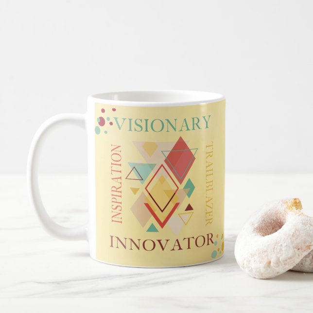 Caneca De Café Inspiração Inovadora de Trailblazer visionário (Com Donut)