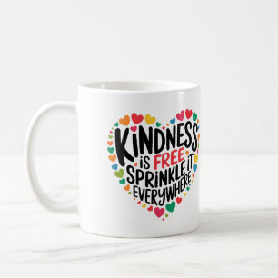 Caneca De Café Inspiração Mug Bonness Cita Corações Coloridos