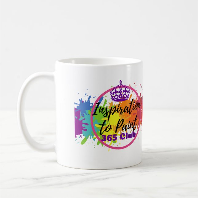Caneca De Café Inspiração para pintar a pintura de 365 clubes (Esquerda)