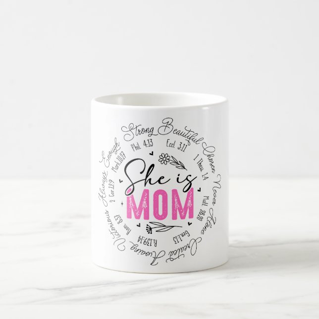 Caneca De Café Inspiracional Ela É Amada Pela Mãe (Centro)