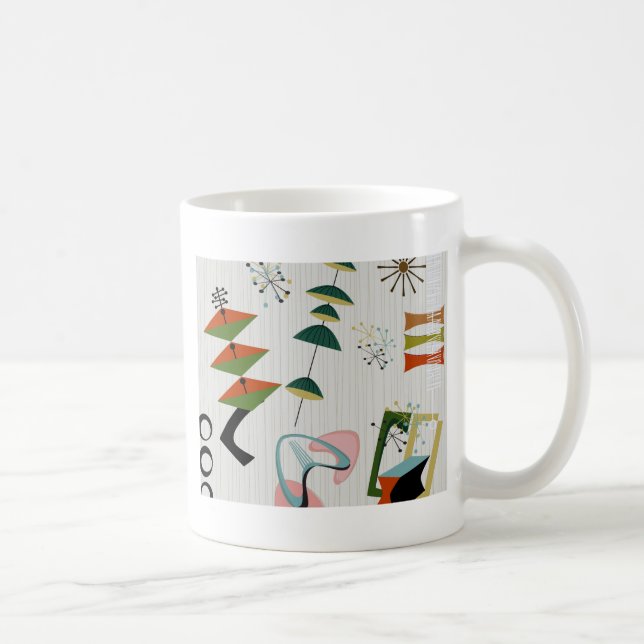 Caneca De Café Inspirado na Era Atômica Retro Eames (Direita)
