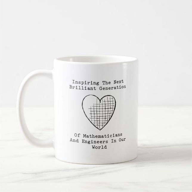 Caneca De Café Inspirando a Próxima Geração: Futuros de Matemátic (Esquerda)