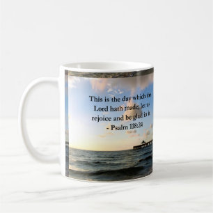 CANECA DE CAFÉ INSPIRANDO PSALM 118:24 VERSO