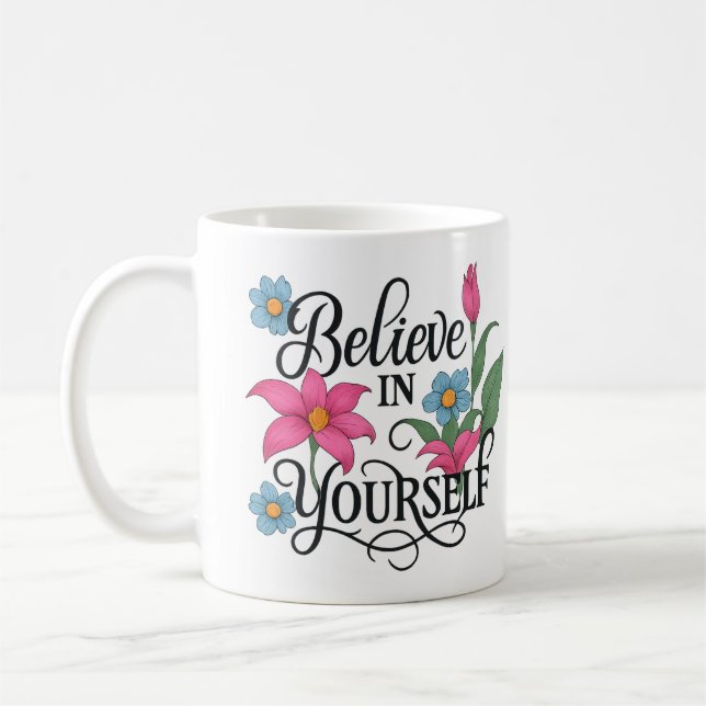 Caneca De Café Inspirational Floral Classic Mug (Esquerda)