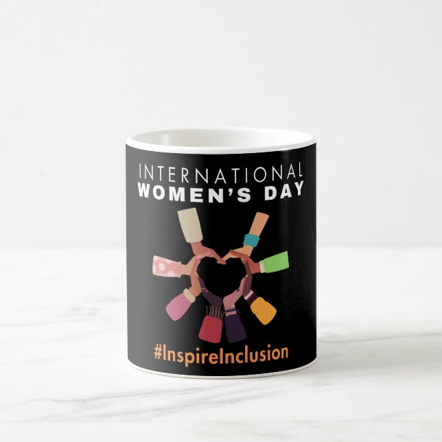 Caneca De Café Inspire Inclusion International Women Day (Centro)