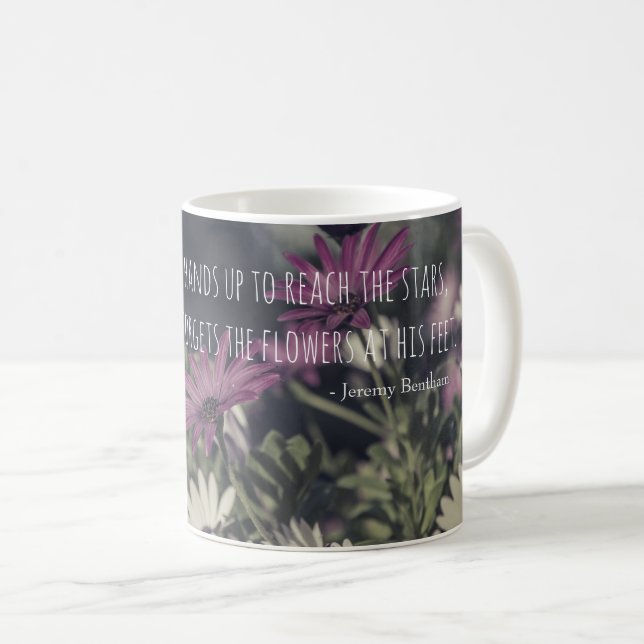 Caneca De Café Inspiring Jeremy Bentham Quote (Frente Esquerda)