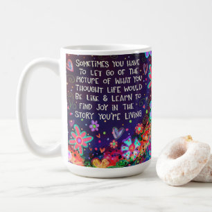 Caneca De Café Inspirivência "Viva sua história com alegria"