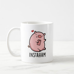 Caneca De Café Instaham Cute Social Media Pig Pun