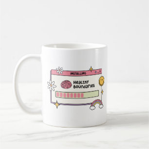 Caneca De Café Instalando Cotações de Auto Cuidado de Limites Sau