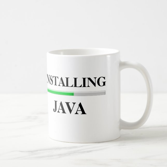Caneca De Café Instalando Java (Direita)