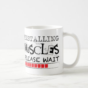 Caneca De Café Instalando os músculos, espere por favor [a vers