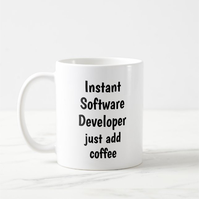 Caneca De Café Instantâneo Desenvolvedor de Software Adicionar Co (Esquerda)