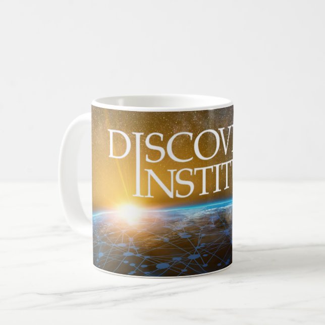 Caneca De Café Instituto de Descoberta Retro Nascer da Terra (Frente Esquerda)