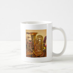 Caneca De Café Instrumento musical de bronze da tuba