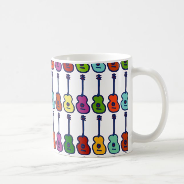 Caneca De Café instrumentos musicais coloridos (Direita)