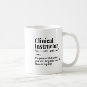 Caneca De Café Instrutor Clínico Professor de Enfermagem Definiçã