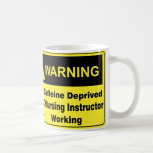 Caneca De Café Instrutor de advertência dos cuidados da cafeína