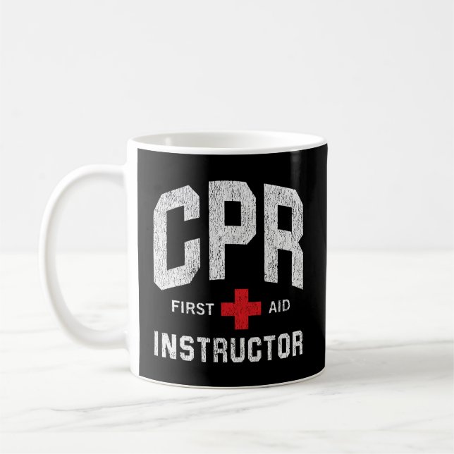Caneca De Café Instrutor de Anúncio de Primeiro Auxílio Cpr (Esquerda)